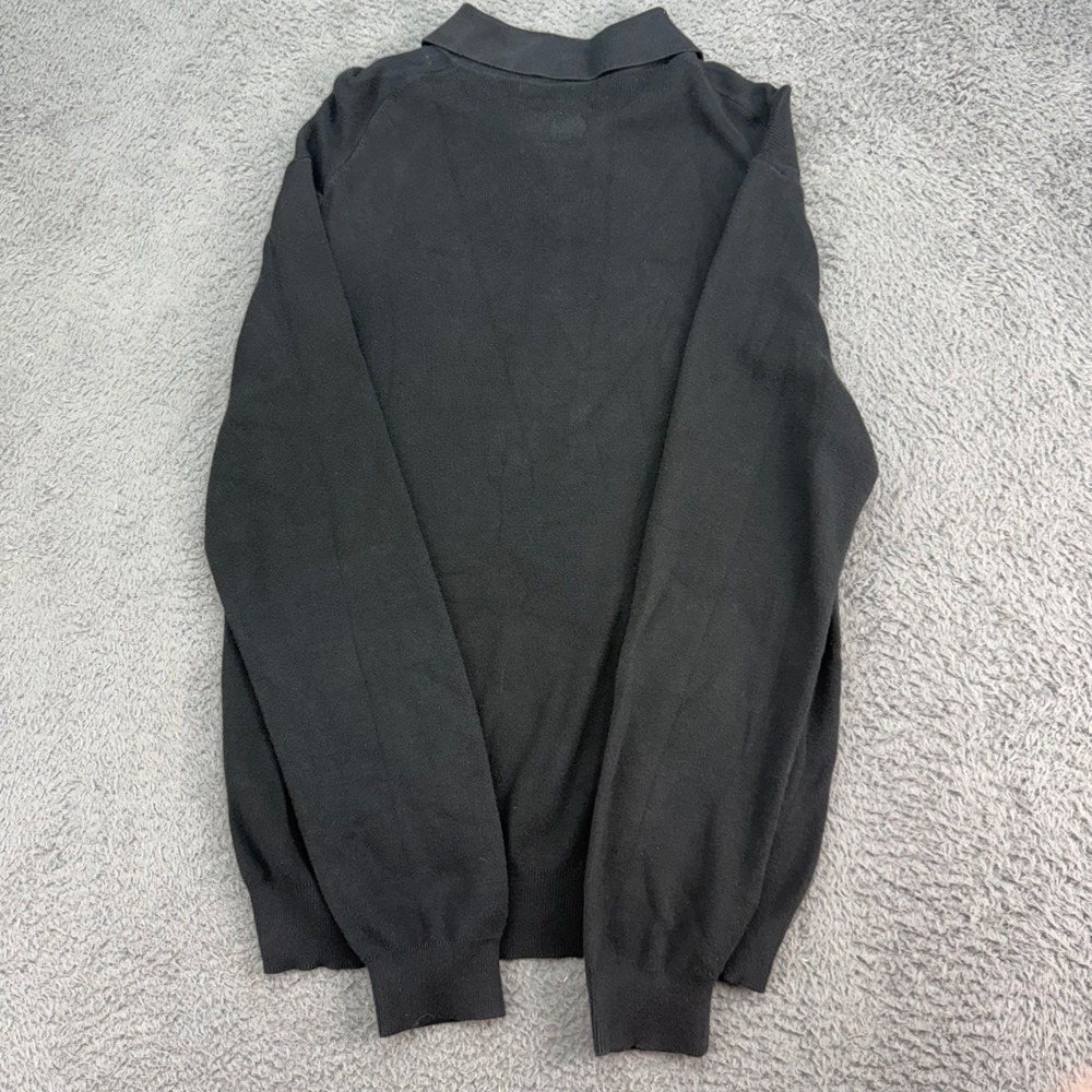 Polo Ralph Lauren Polo Sweater Mens Medium‎ Black Pima Cotton Long Sleeve Pony - Picture 7 of 8